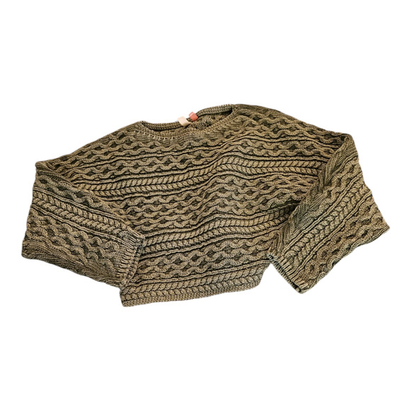 Pilcro XS Green Knit Long Sleeve Cropped Sweater - Picture 1 of 10